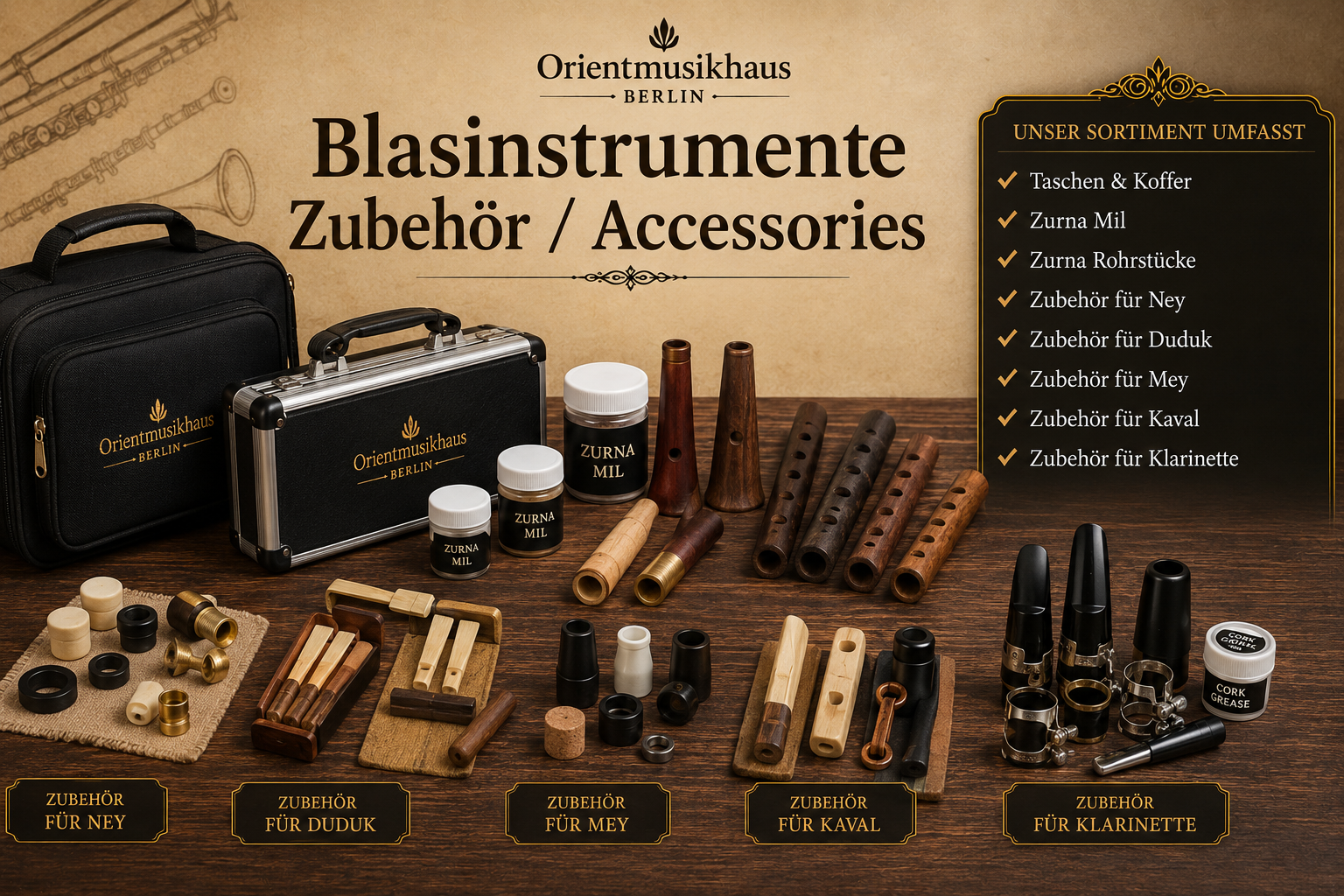Blasinstrumente Zubehör / Accessories category icon/image